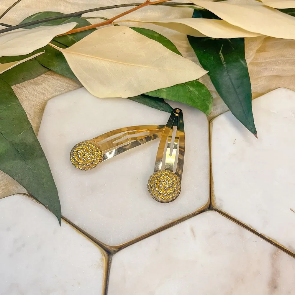 Gold Tone Hair Clips‎